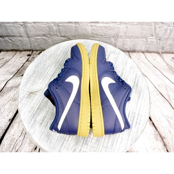 Nike SB Dunk Low Pro Navy White Navy Marine Men Size 8 Used OG Box - Picture 8 of 15